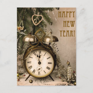Vintage New Year Holiday Postcard