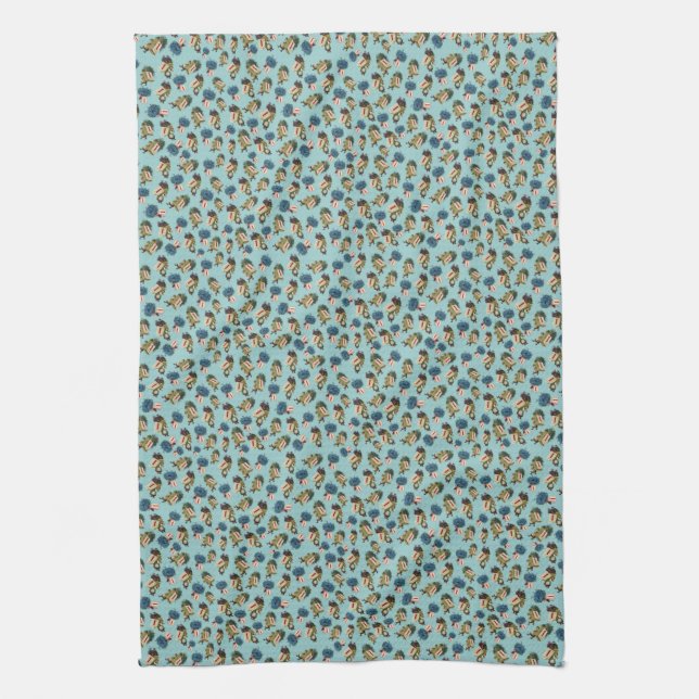 Vintage New Year Kitchen Towel (Vertical)