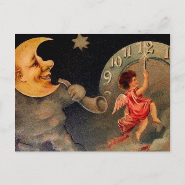 Vintage New Year Postcard (Front)