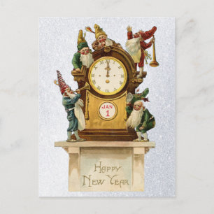Vintage-New-Years-Gnomes Postcard
