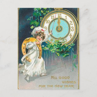 Vintage New Year's Holiday Postcard