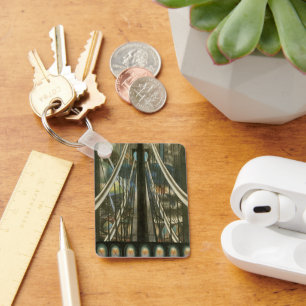 Vintage New York Architecture, Brooklyn Bridge Keychain
