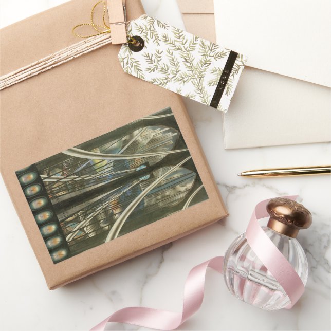 Vintage New York Architecture, Brooklyn Bridge Sticker (Gifting)