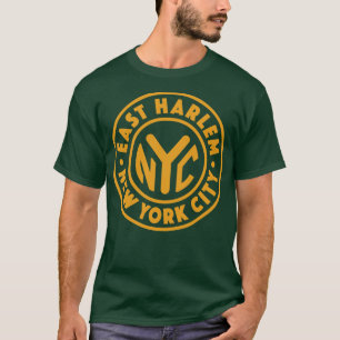 Vintage New York City Circle East Harlem Gold T-Shirt