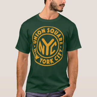 Vintage New York City Circle Union Square Gold T-Shirt