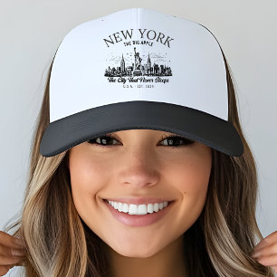 Vintage New York City Classic Black & White Trucker Hat
