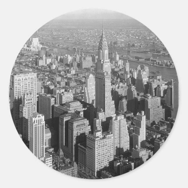 Vintage New York City Classic Round Sticker (Front)