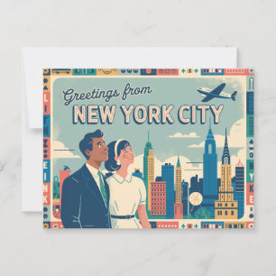 Vintage New York City   Greeting from Postcard