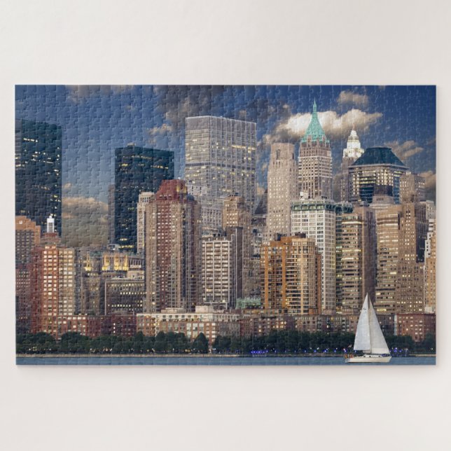 Vintage New York City Manhattan Jigsaw Puzzle (Horizontal)