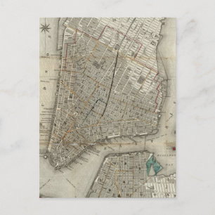 vintage New York city map Postcard