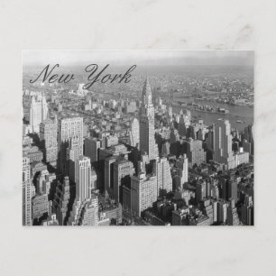 Vintage New York City Script Postcard