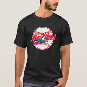 Vintage New York Cityscape Baseball For Men Women T-Shirt
