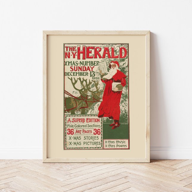 Vintage New York Herald Christmas Edition Poster (Creator Uploaded)