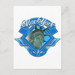 Vintage New York Liberty Logo Postcard