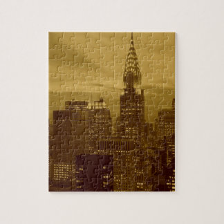 Vintage New York Manhattan Jigsaw Puzzle