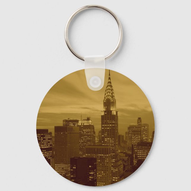 Vintage New York Manhattan Keychain (Front)
