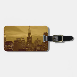Vintage New York Manhattan Luggage Tag
