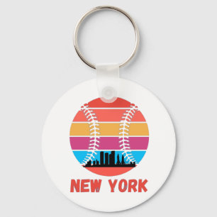 Vintage New York NY City Skyline Keychain