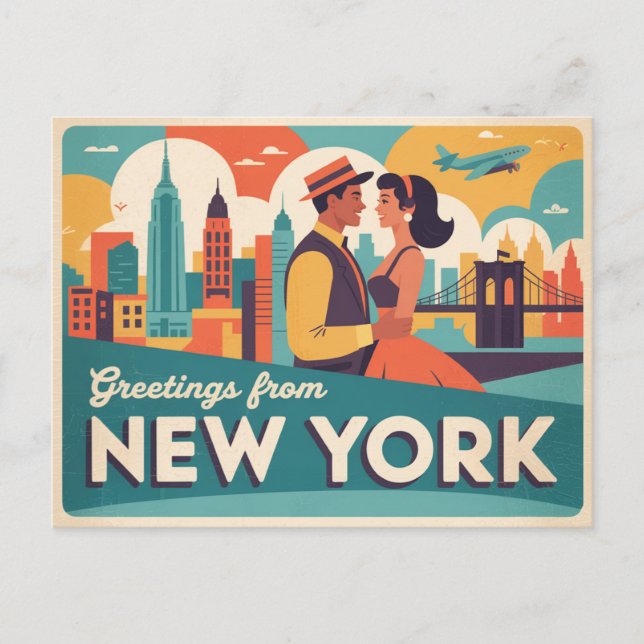 Vintage New York Postcard | Greetings from (Front)