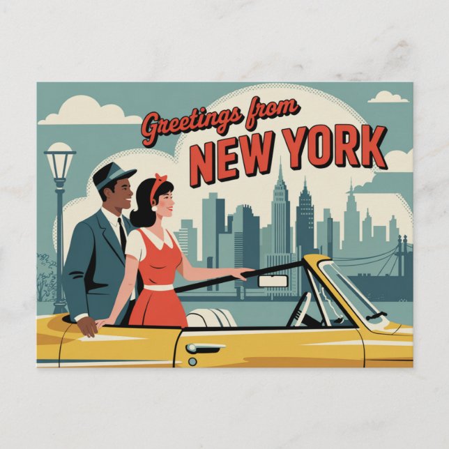 Vintage New York Postcard | Greetings from (Front)