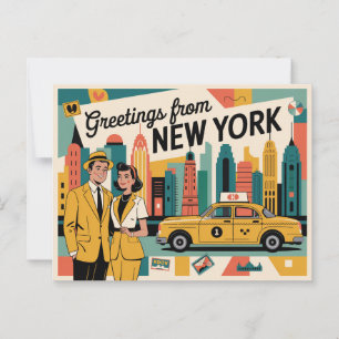 Vintage New York Postcard   Greetings from
