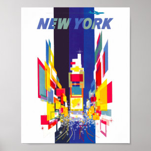 Vintage New York Times Square Atomic Age _1 Poster