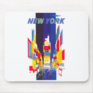Vintage New York Times Square Atomic Age  Mouse Pad