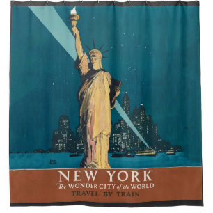 Vintage New York Wonder City Statue of Liberty Art