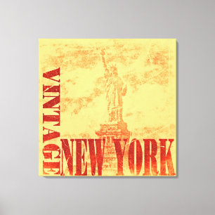 Vintage New York Wrapped Canvas