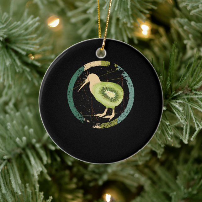 Vintage New Zealand Kiwi Ceramic Ornament (Tree)