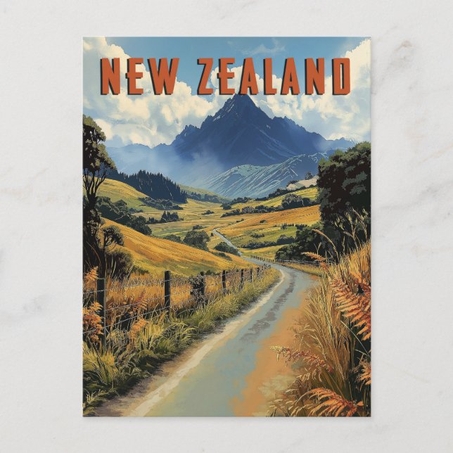Vintage New Zealand Travel  Postcard (Front)
