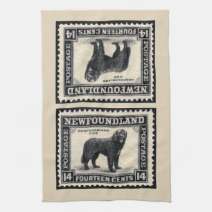 Vintage Newfoundland Dog Kitchen Towel