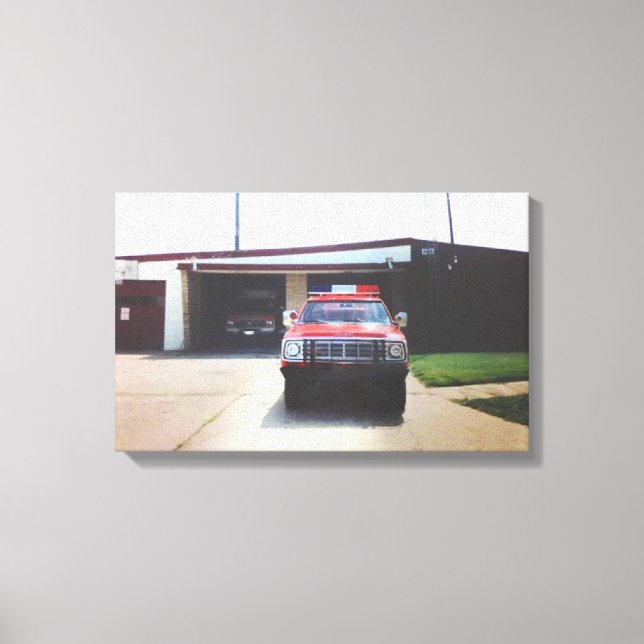 Vintage Newkirk fire Canvas Print (Front)