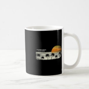 Vintage Newport Beach Ca Ocean Sunset And Palm Tre Coffee Mug
