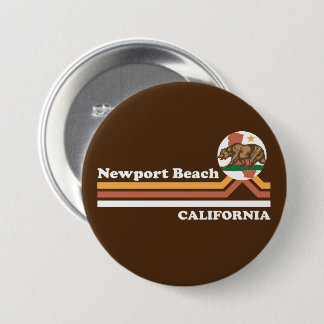Vintage Newport Beach California 3 Inch Round Button