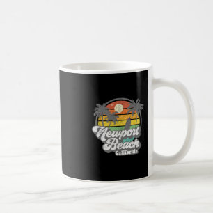Vintage Newport Beach California Ca Surfing Retro  Coffee Mug