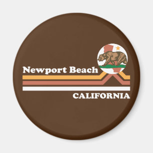 Vintage Newport Beach California Magnet
