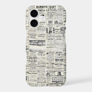 Vintage Newspaper Ads Typography Art Phone Case
