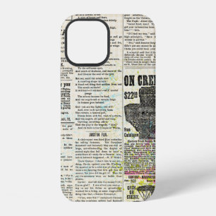 Vintage newspaper advertising iPhone 12 case