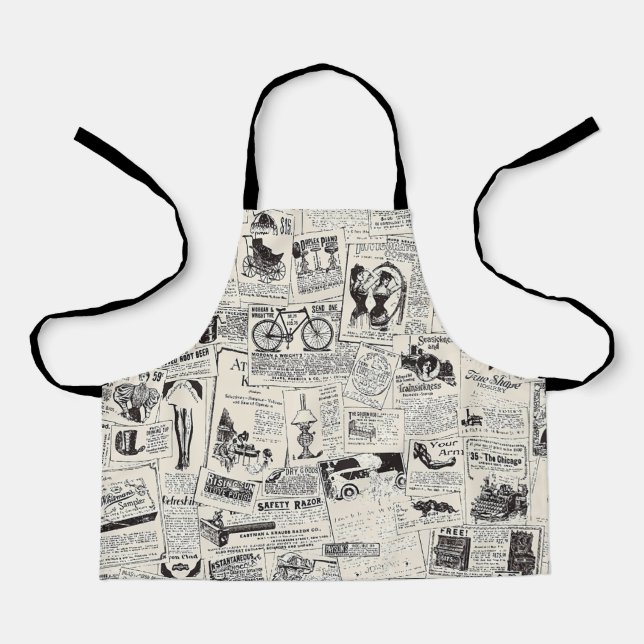 Vintage Newspaper   Apron (Front)