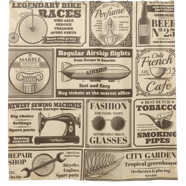 Vintage newspaper banners and advertising labels v (Front)