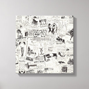 Vintage Newspaper Canvas Print