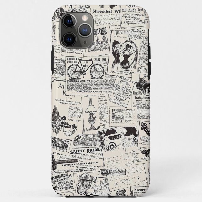 Vintage Newspaper  Case-Mate iPhone Case (Back)