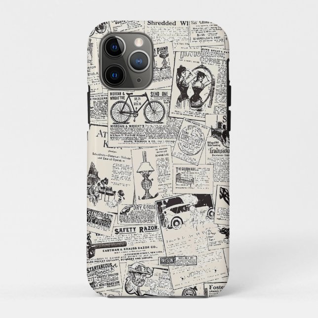 Vintage Newspaper   Case-Mate iPhone Case (Back)