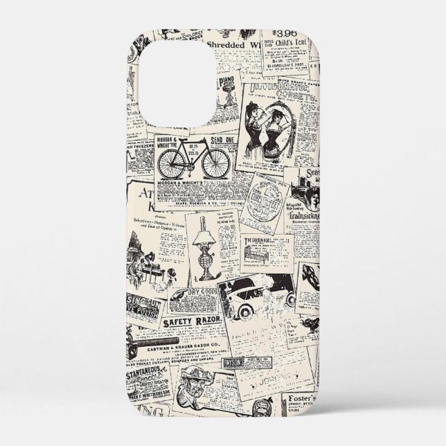 Vintage Newspaper  Case-Mate iPhone Case (Back)