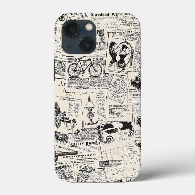 Vintage Newspaper   Case-Mate iPhone Case (Back)