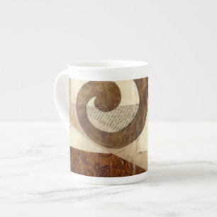 Vintage Newspaper Clipping Bone China Mug