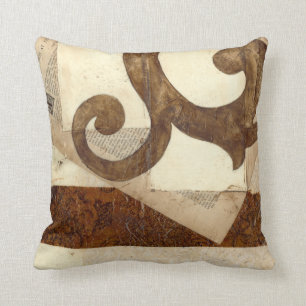 Vintage Newspaper Clipping Throw Pillow