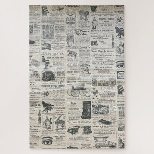 Vintage Newspaper  Jigsaw Puzzle
