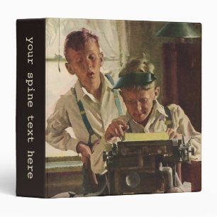 Vintage Newspaper Journalists, Writers Typewriter Binder